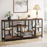 180 x 30 cm Tribesigns industriële consoletafel met 3-laagse opbergruimte, smalle sidetable achter de bank voor hal woonkamer en entree 3