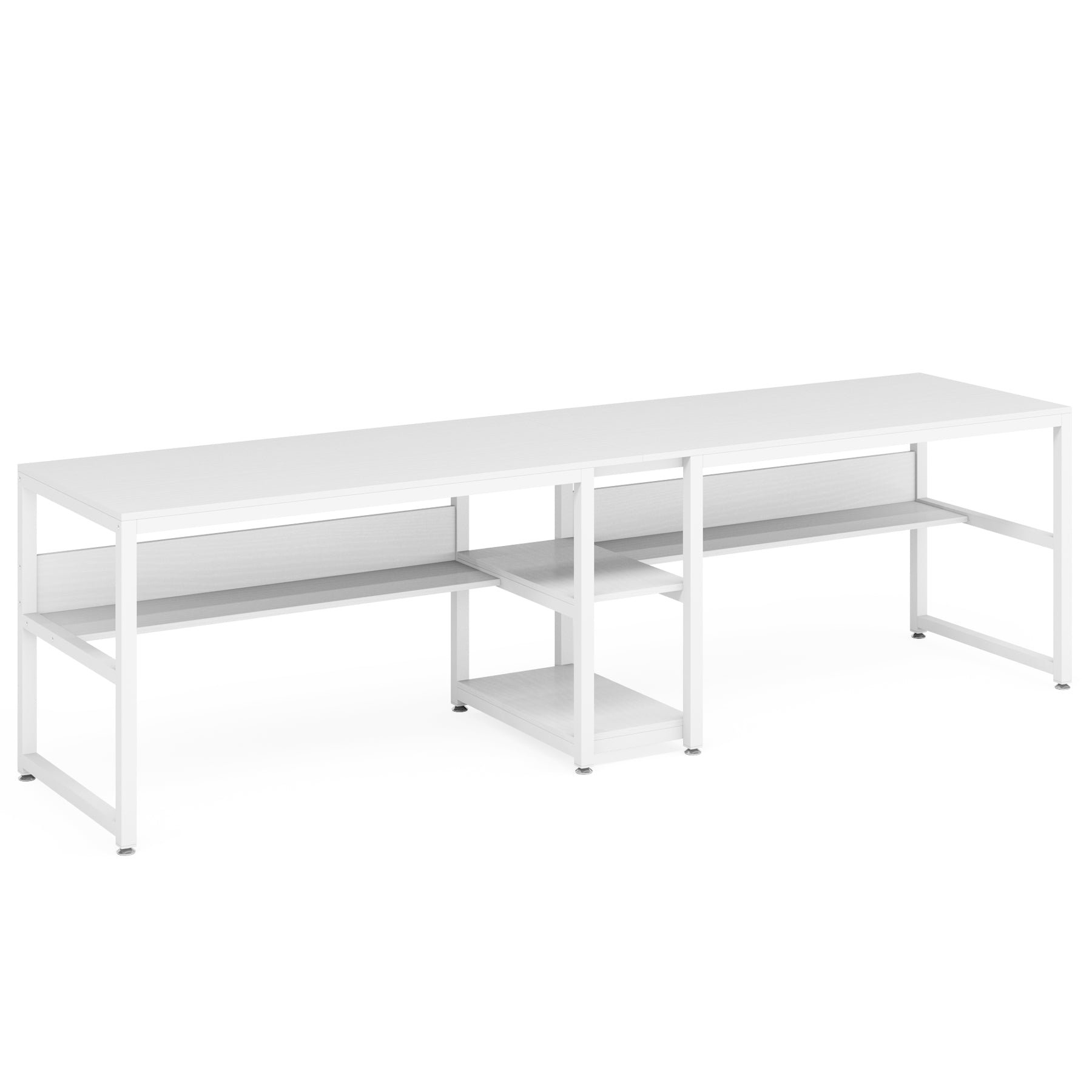 200 cm Lengte Tweepersoons Bureau, Met Geïntegreerde Boekenplank