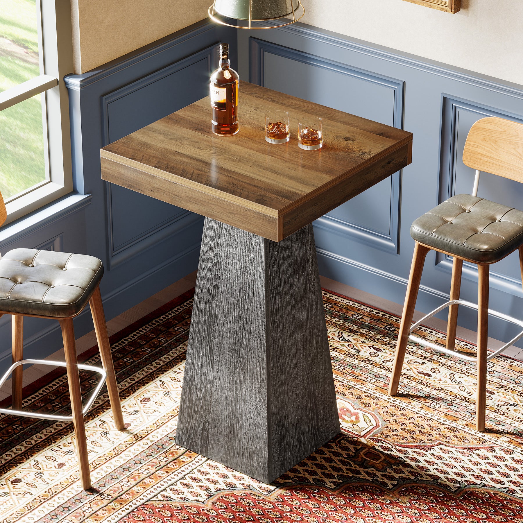 Tribesigns 102 cm Bartafel, Hoge Bistrotafel voor Kleine Ruimtes
