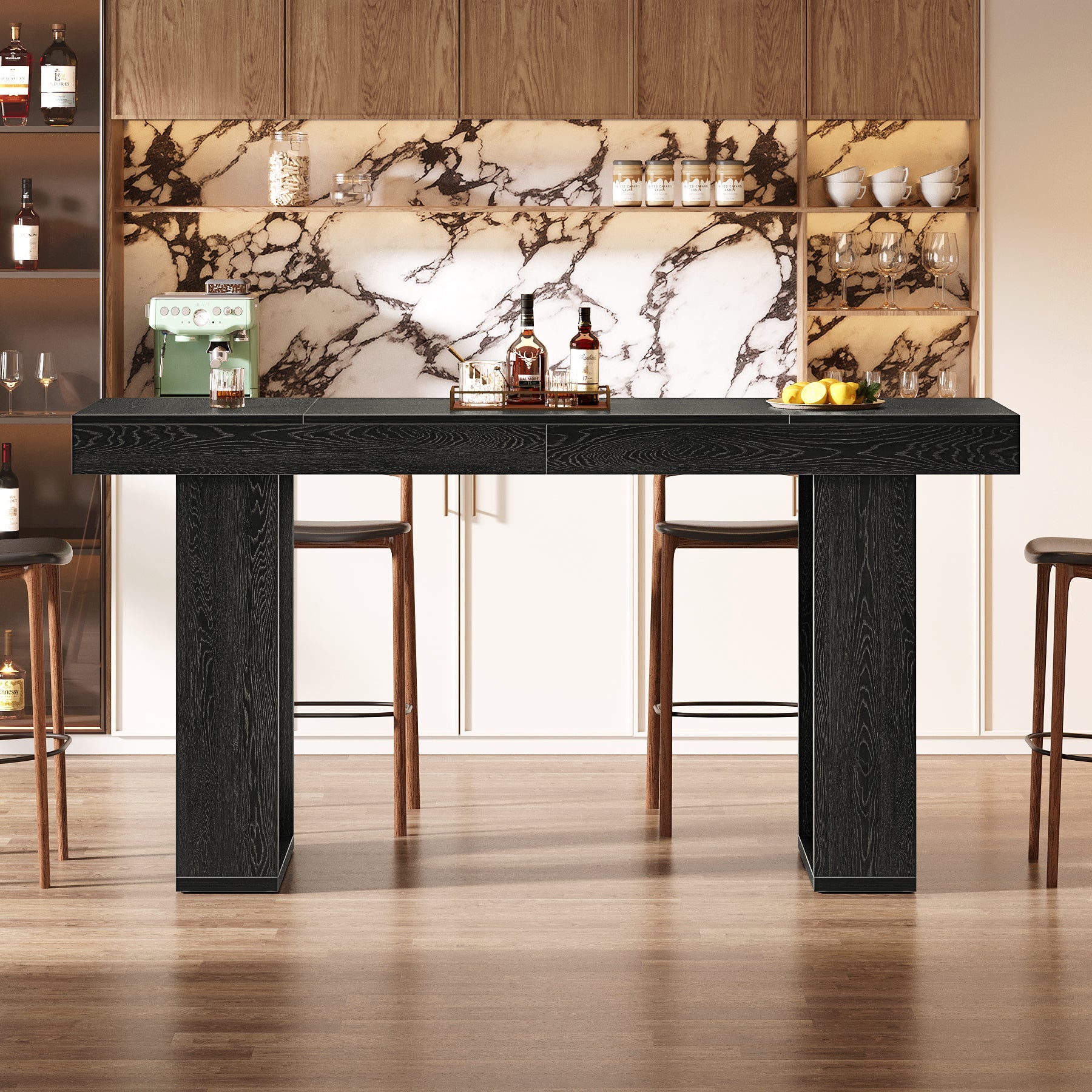 Tribesigns Bartafel 180 cm, Hoge Tafel op Barhoogte, Moderne Statafel voor Keuken, Bar en Eetkamer