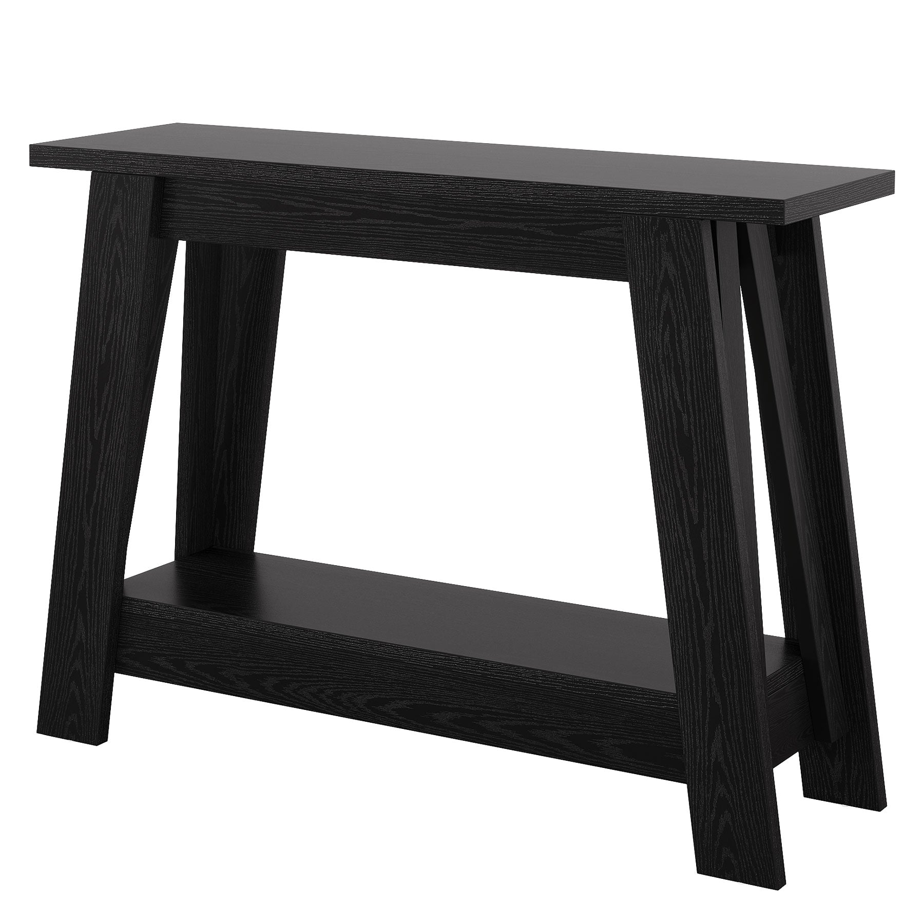 105 cm Console Tafel, 2-Tier Farmhouse Sofa Ingangstafel met Opbergruimte