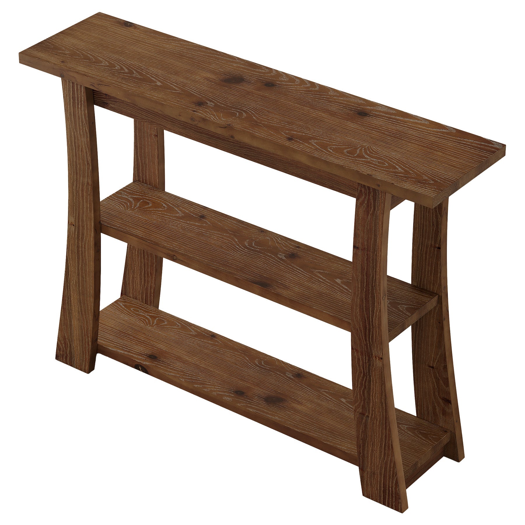 Tribesigns massief houten consoletafel met 3 legplanken, smalle haltafel van 105 cm