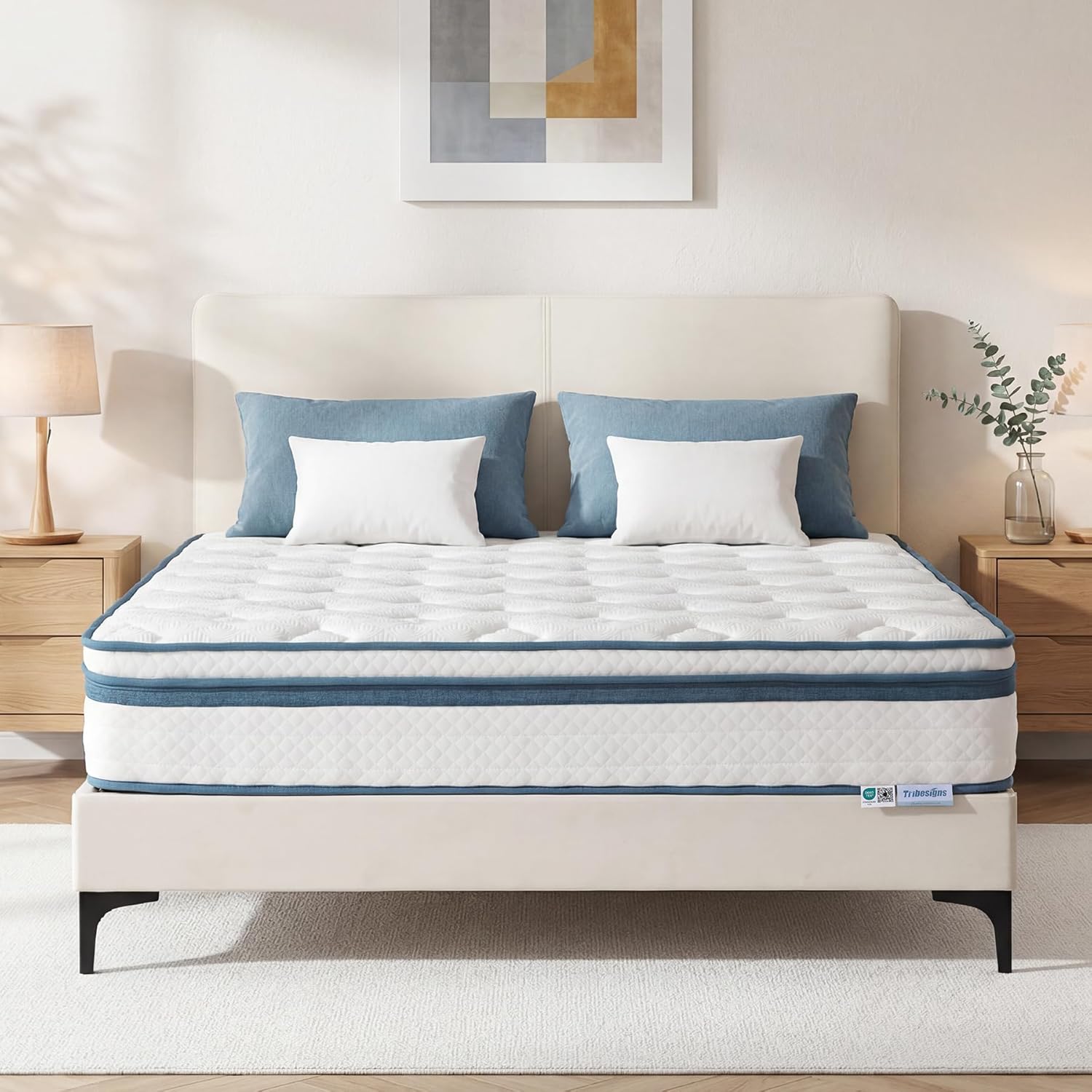 Pocketvering Matras H3 Medium Stevig, 7-Zones Orthopedisch Gel Memory Foam Matras met Koel Lyocell Oppervlak