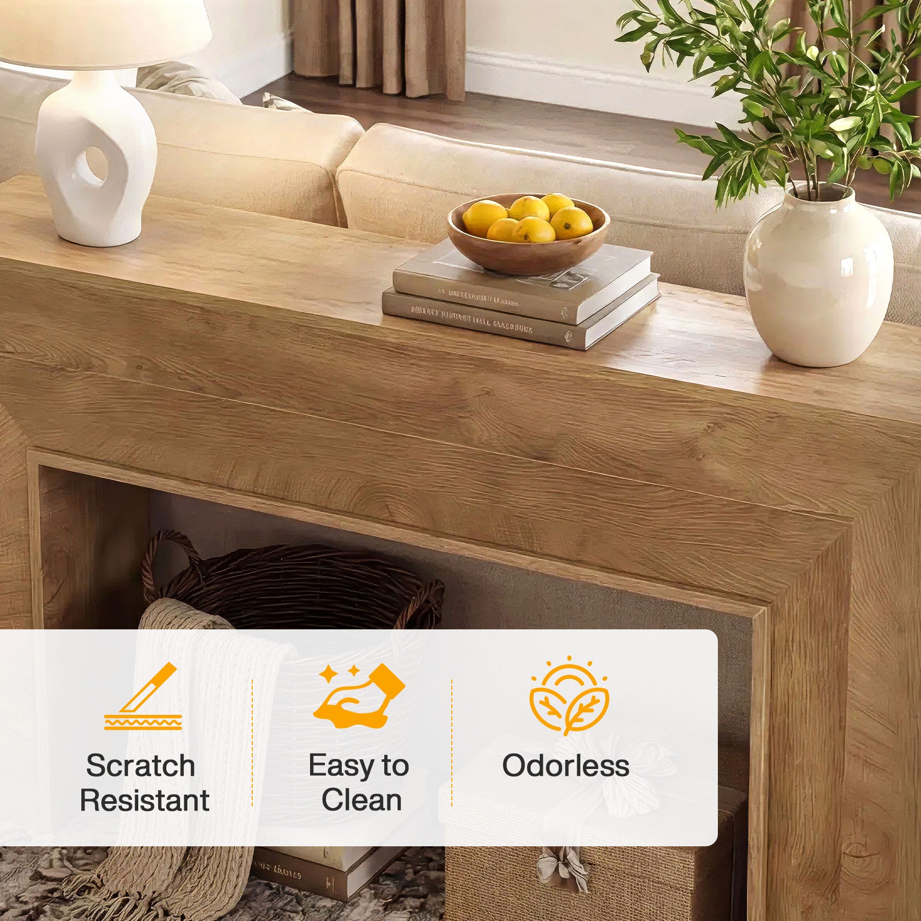 160 cm Tribesigns lange consoletafel met smal profiel, rustieke haltafel voor entree en woonkamer