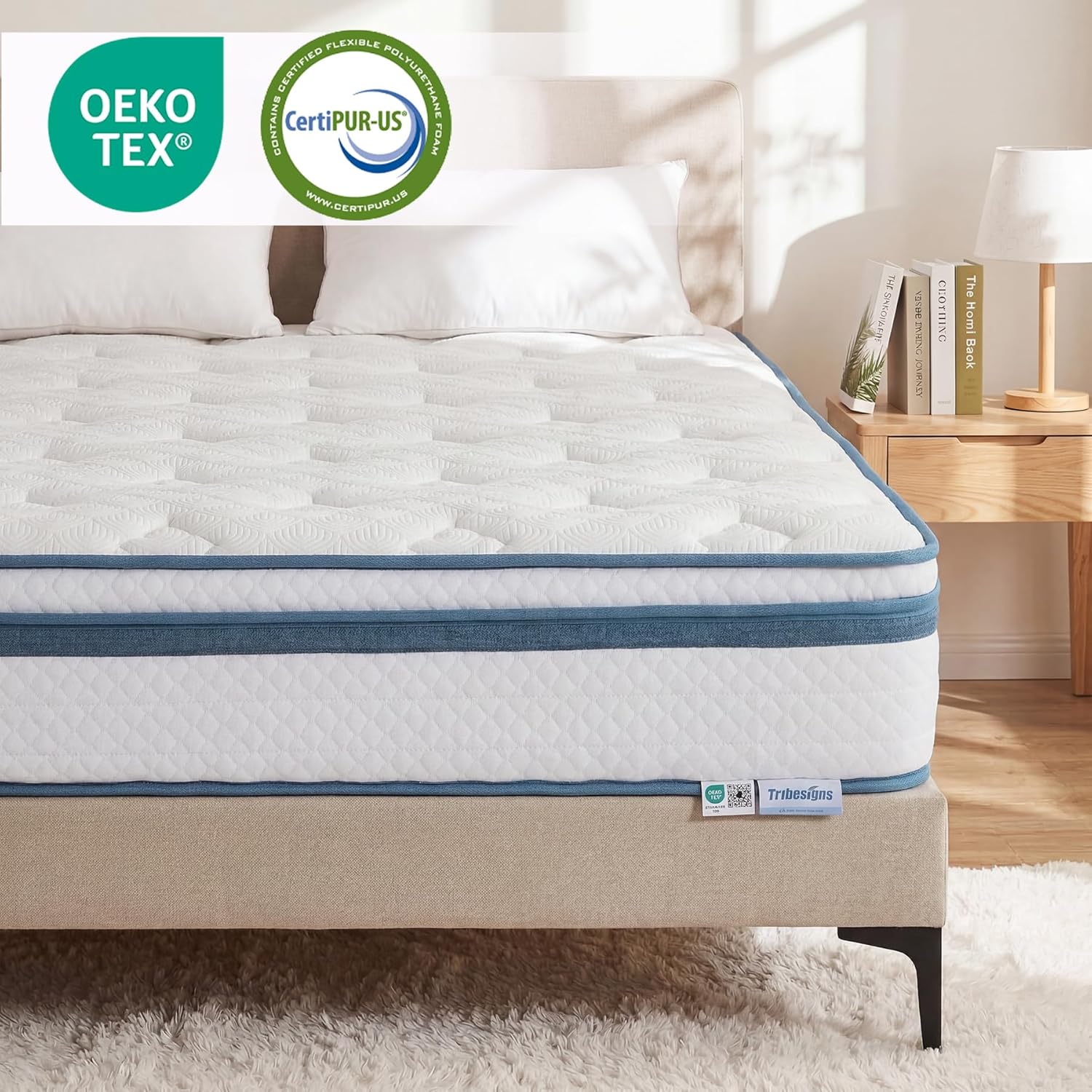 Pocketvering Matras H3 Medium Stevig, 7-Zones Orthopedisch Gel Memory Foam Matras met Koel Lyocell Oppervlak