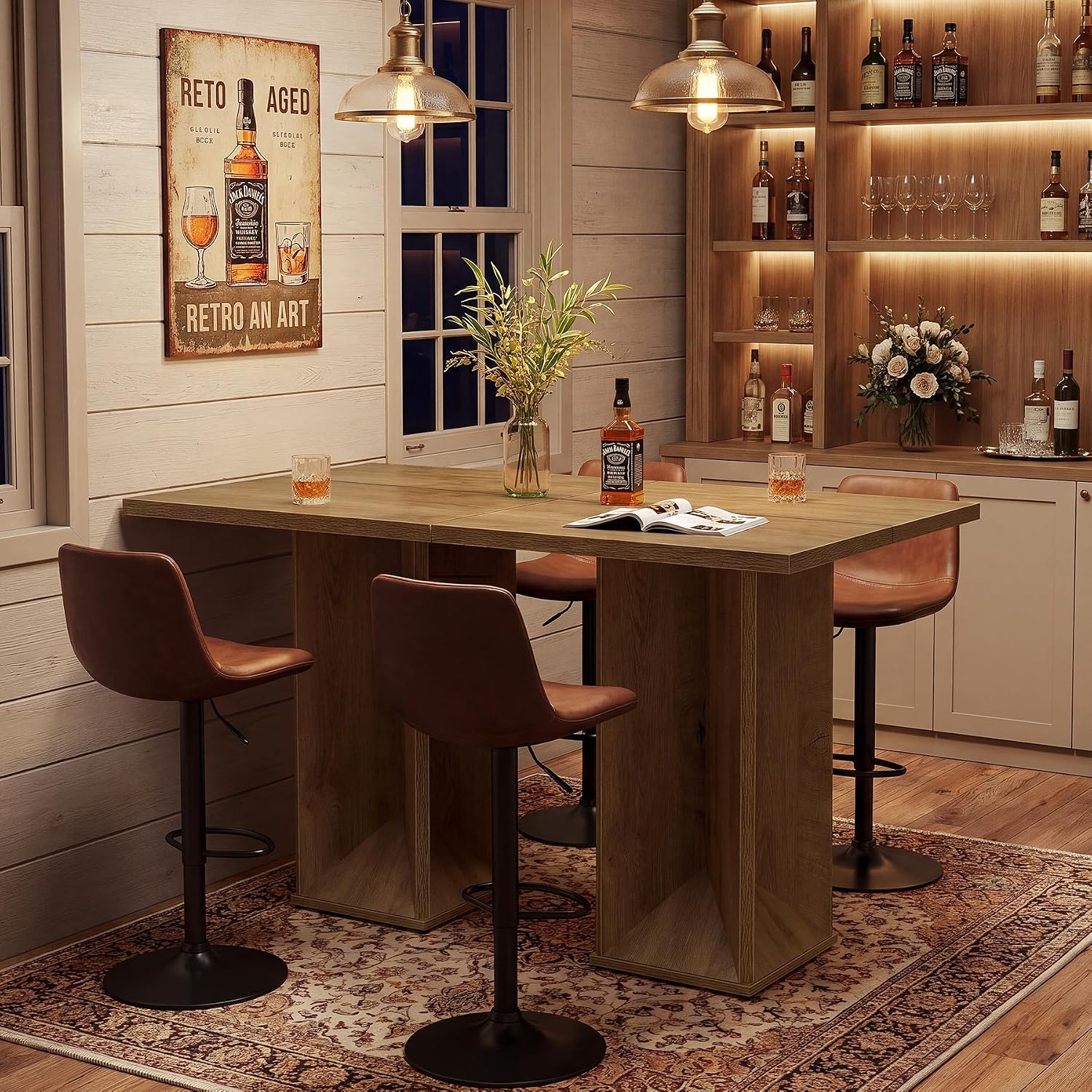 80 cm vierkante bartafel, thuisbar op bardhoekhoogte voor pub en bistro