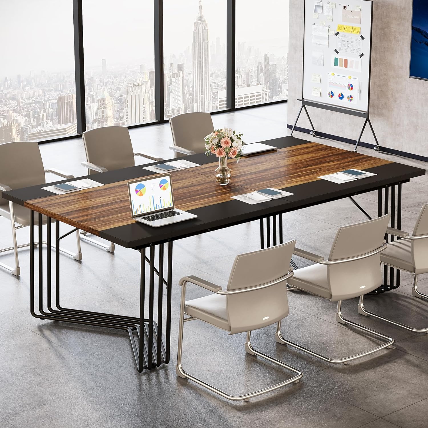 200 cm Computerbureau, Multifunctioneel Werkstation voor Thuiskantoor
