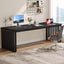 180 cm Bureau, Robuuste Computertafel Met Metalen Frame Voor Thuiskantoor