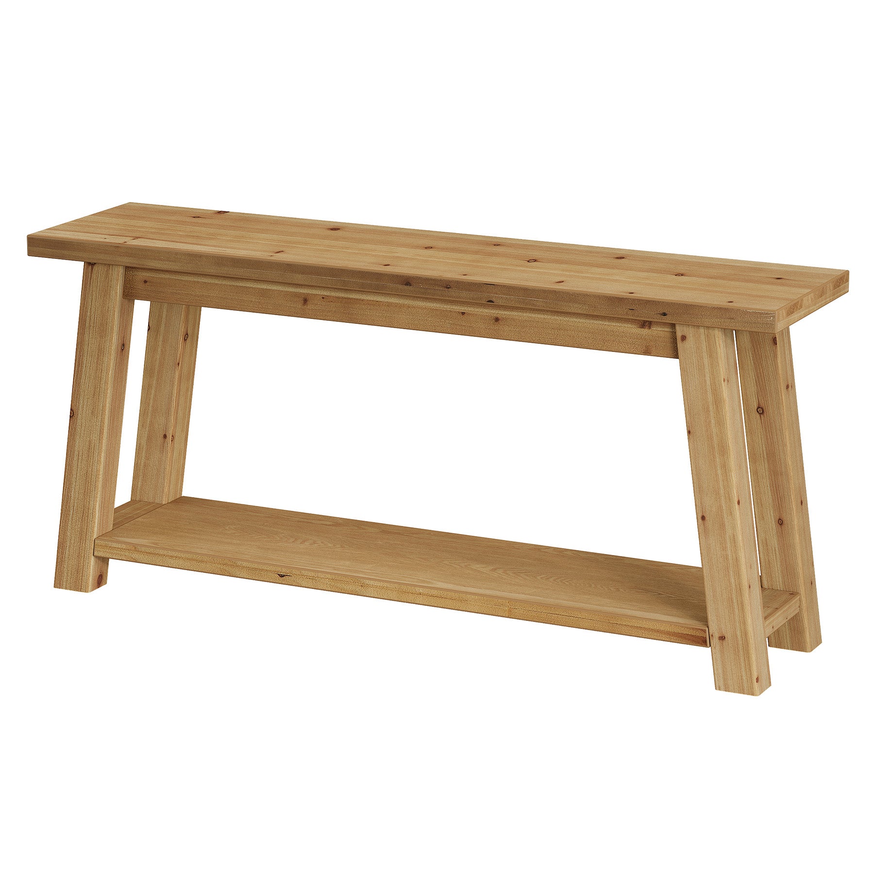 Tribesigns massief houten TV-lowboard, 180 cm, voor 65-80 inch televisies, mediaconsole in landelijke stijl met open opbergvakken