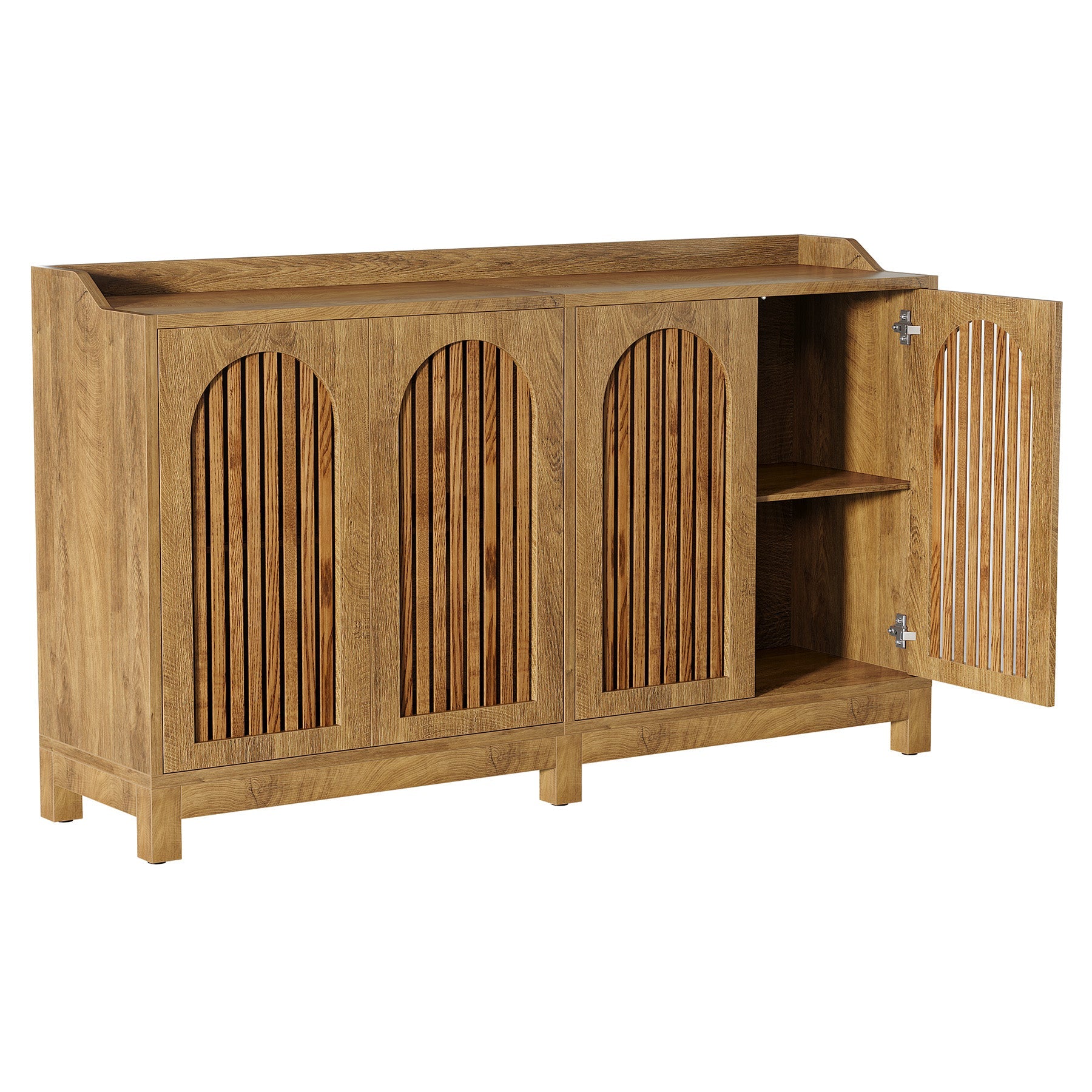 Tribesigns Dressoir 145 cm, Buffetkast met Deuren & Verstelbare Planken