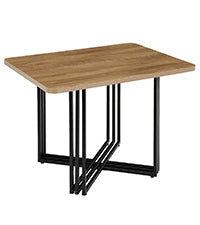 Eettafel 100 cm voor 4 personen, rechthoekige eettafel in industriële landelijke stijl met metalen frame
