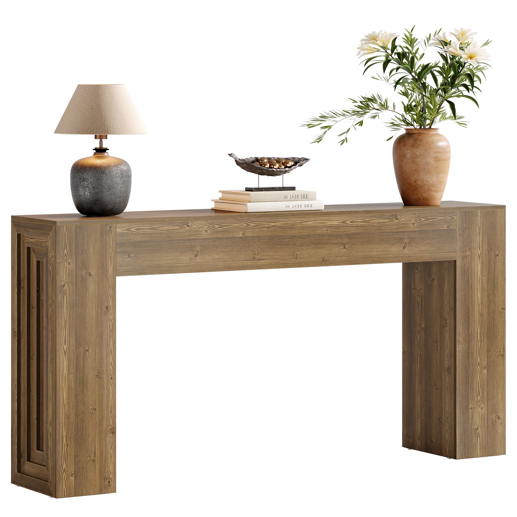 160 cm Lange Consoletafel, Smalle Salontafel voor Hal en Woonkamer