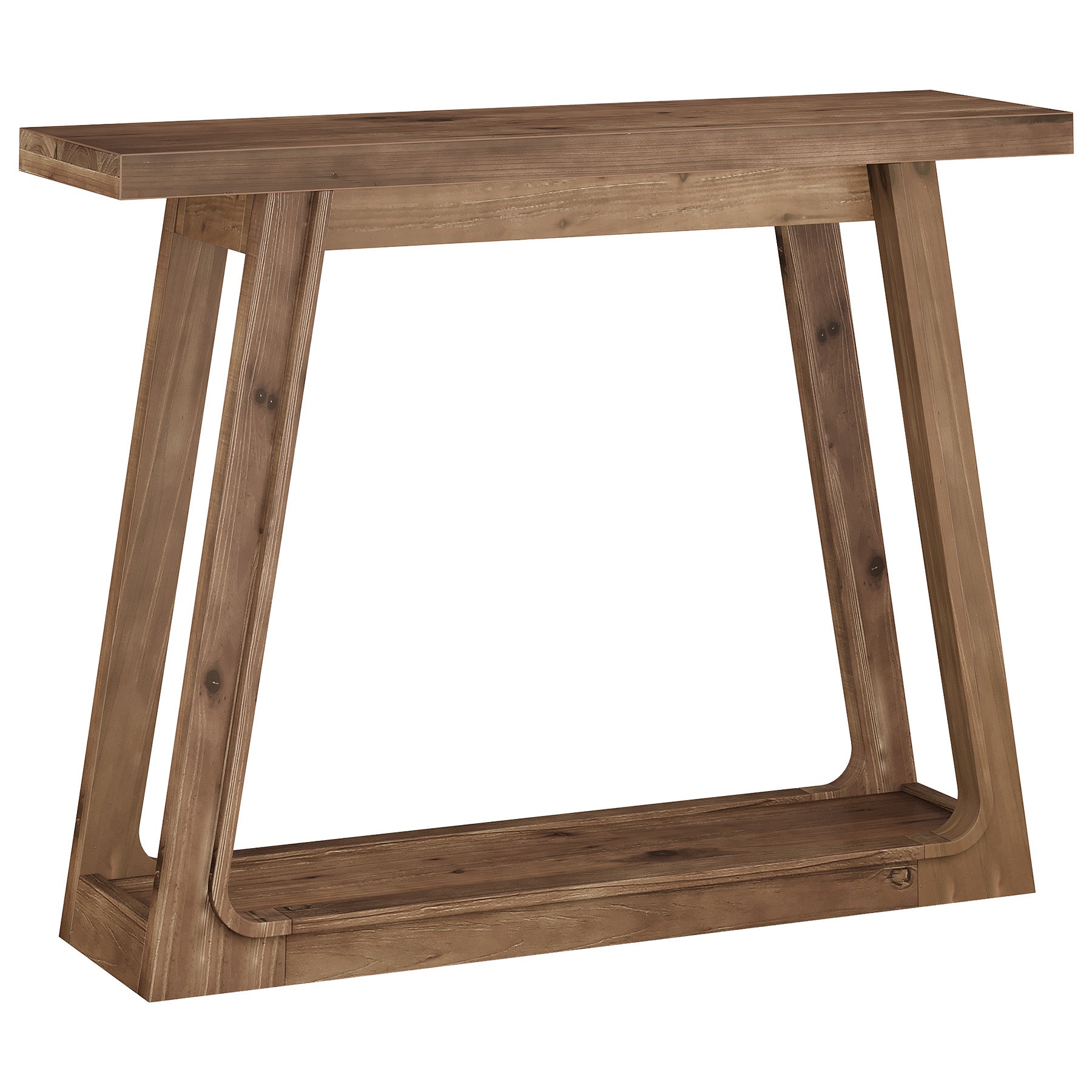 105 x 30 x 80 cm Tribesigns massief houten sidetable met trapeziumvormige basis, haltafel voor entree en woonkamer