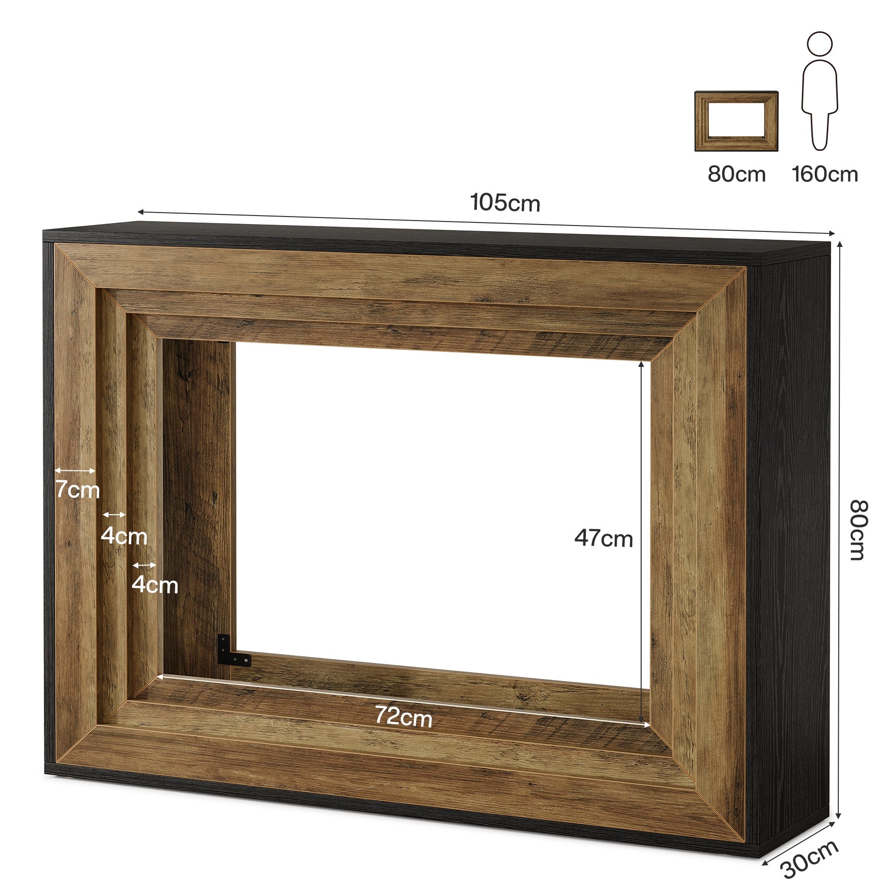 Tribesigns Consoletafel 105 cm met 2 Planken, Smalle Haltafel voor Woonkamer en Entree